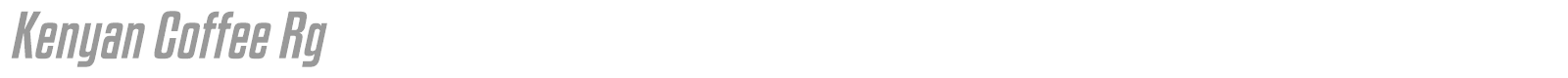 Kenyan Coffee font preview
